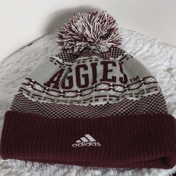 Adidas Texas A&M Knit PomPom Beanie - Picture 6 of 8